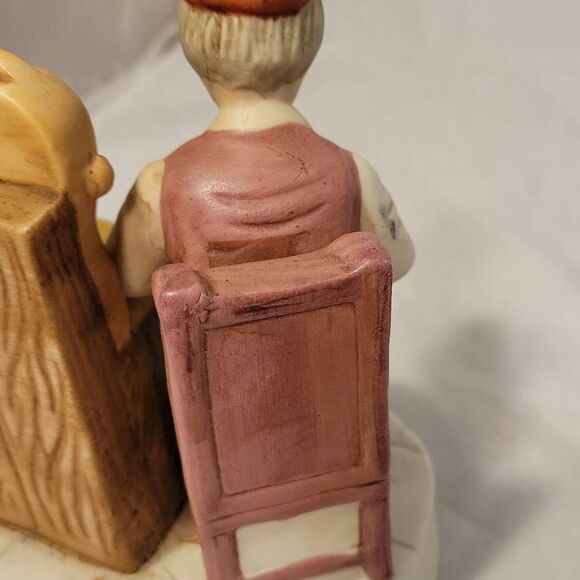 VTG Watchmaker Watch Hallmark Horologist Porcelain Charming Hand Painted Figure - Picture 9 of 13